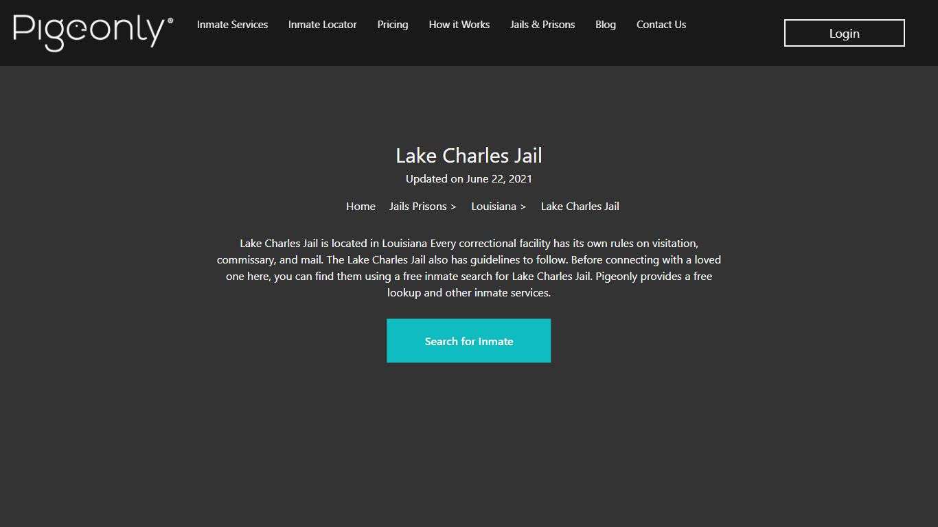 Lake Charles Jail Inmate Search | Louisiana